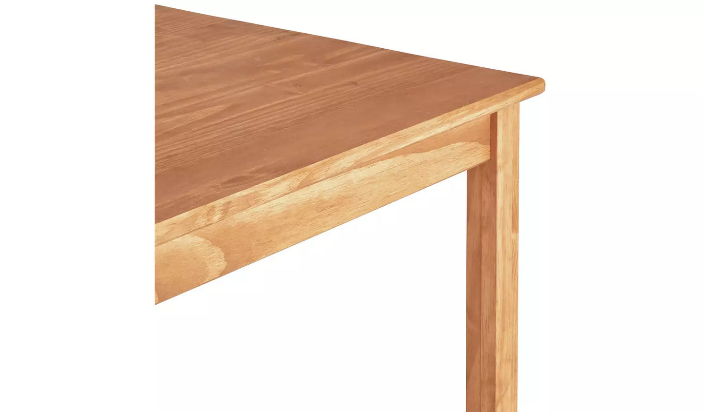 Assembled Raye Solid Wood 4 Seater Dining Table - Natural